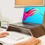 NNETM Premium Black Walnut Monitor Stand Riser with Underneath Storage Carousel 5