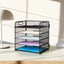 NNETM Black Mesh Desktop File Organizer - 5-Layer, Portable and Sleek Design Carousel 3