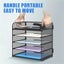 NNETM Black Mesh Desktop File Organizer - 5-Layer, Portable and Sleek Design Carousel 5