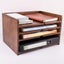 NNETM Vintage Solid Wood A4 Multi-layered File Organizer Box Rack Carousel 4