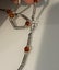 $1 reserve//Vintage Style 925 Solid Silver Tube Necklace with Floral Amber Beads Carousel 3