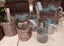 Set of 4 Vintage Industrial Measuring Vessels – Metric (2L to ½dl) Carousel 5