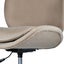 Office Desk Chair - Velvet Armless Swivel Study Seat Ovoid Pale Khaki Carousel 10