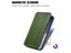 Slim PU Leather Stand Wallet Case Cover for iPhone 17 Pro Green Carousel 5