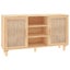 Sideboard Brown 105x30x60 Cm Solid Wood Pine and Natural Rattan Taplao Carousel 9