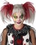 Glow in the Dark Punk Red and Grey Pigtails Wig Carousel 2