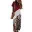 Leopard Joint Colour Patchwork Split Long Dress Carousel 4