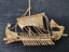 Pure 18k gold Viking ship broach 18 carat yellow gold Carousel 7