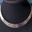 Stylish sterling silver genuine ruby 925 choker collar necklace Carousel 1