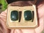 Vintage 9ct Gold & Greenstone Cuff Links - 10 Grams Carousel 1