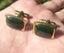Vintage 9ct Gold & Greenstone Cuff Links - 10 Grams Carousel 3