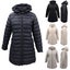 Women's Longline Padded Hooded Jacket Puffer Puffy Quilted Windproof Zip Coat... Carousel 2