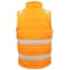 Hi Vis Puffer Workwear Vest Zip Up w Reflective Tape Quilted Puffy Tradie Jac... Carousel 3