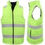 Hi Vis Puffer Workwear Vest Zip Up w Reflective Tape Quilted Puffy Tradie Jac... Carousel 1