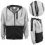 Men's Adult Full Zip Hoodie Jumper Active Two-Tone Jacket Coat Sports Zip Poc... Carousel 1