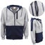 Men's Adult Full Zip Hoodie Jumper Active Two-Tone Jacket Coat Sports Zip Poc... Carousel 3