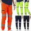 Mens Hi Vis Fleece Pants Reflective Tapes Cargo Workwear Track Trousers - Black Carousel 5