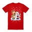 100% Cotton Christmas T-shirt Adult Unisex Tee Tops - Reading Santa - White Carousel 2