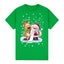 100% Cotton Christmas T-shirt Adult Unisex Tee Tops - Reading Santa - White Carousel 3