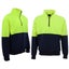 Hi Vis Safety Fleecy Half Zip Pullover Jumper Jacket Sweater Shirts Workwear ... Carousel 3