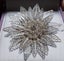 Antique Art Deco period sterling silver filigree starburst brooch Carousel 3