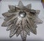 Antique Art Deco period sterling silver filigree starburst brooch Carousel 9