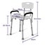 Shower Chair Bath Seat 120Kg Capacity With Arms Adjustable Height For Elderly... Carousel 1
