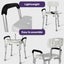 Shower Chair Bath Seat 120Kg Capacity With Arms Adjustable Height For Elderly... Carousel 6