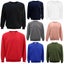 New Adult Unisex Plain Pullover Fleece Jumper Mens Long Sleeve Crew Neck Swea... Carousel 4