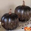 2 Pack LED Glass Pumpkins Flicker Night Light Halloween Decor Carousel 8