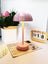 Elosung Pink Chic Mushroom Led Table Lamp Rechargeable Cordless Touch Control 3 Carousel 1