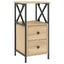 vidaXL Bedside Cabinet Sonoma Oak 34x35.5x70 cm Engineered Wood Carousel 2