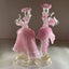 Vintage Pair of Murano Glass Carnival Dancing Figurines – Pink & Gold Fleck Carousel 6
