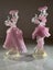 Vintage Pair of Murano Glass Carnival Dancing Figurines – Pink & Gold Fleck Carousel 5