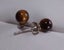Tigerseye 6mm ball sterling silver stud earrings. Carousel 4