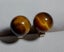Tigerseye 6mm ball sterling silver stud earrings. Carousel 3