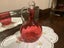 Victorian cranberry glass handblown decanter with original stopper Carousel 1