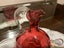 Victorian cranberry glass handblown decanter with original stopper Carousel 5