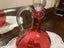 Victorian cranberry glass handblown decanter with original stopper Carousel 3