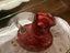 Victorian cranberry glass handblown decanter with original stopper Carousel 6
