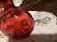Victorian cranberry glass handblown decanter with original stopper Carousel 4