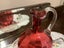 Victorian cranberry glass handblown decanter with original stopper Carousel 8