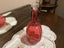 Victorian cranberry glass handblown decanter with original stopper Carousel 12