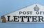 Antique Post office Letter Box enamel sign …Auct 1 Carousel 3
