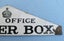 Antique Post office Letter Box enamel sign …Auct 1 Carousel 4