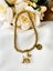 GOOD LUCK BALLOON DOG CHARM BEAD STRETCH BRACELET- Gold Tone Carousel 4
