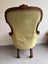 19th century carved mahogany button back gentleman’s chair Carousel 4
