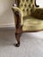 19th century carved mahogany button back gentleman’s chair Carousel 3