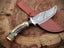 Hand Made Damascus Steel With Stag Horn Wood Handle Collector Knife RRP 400$. Carousel 5