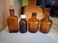 Bulk lot of Amber Vintage Medical bottles. Carousel 4